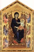 Duccio di Buoninsegna Madonna and Child Enthroned with Six Angels oil painting